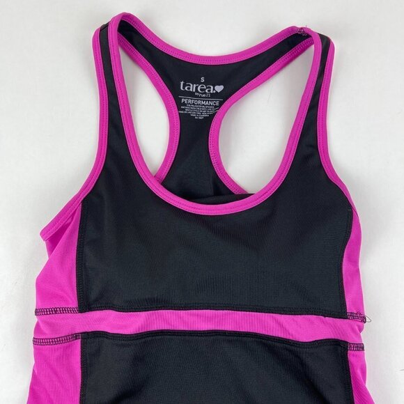 Tarea By Rue 21 Tank Top Womens Small Black Pink Built In Bra - Picture 4 of 8